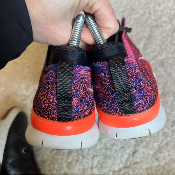 Women's Nike Free 5.0 TR Fit 4 Print Training Sneaker Purple White Coral Shoes - Picture 7 of 9